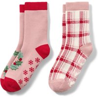 Tchibo - 2 Paar Kleinkinder-Antirutsch-Socken mit Herz-Jacquard - Baby - Gr. 23-26 - weiß/jacquard von Tchibo