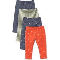 Tchibo - 4 Baby-und-Kleinkinder-Leggings - Gr. 122/128 - weiß/print von Tchibo