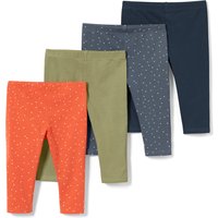 Tchibo - 4 Baby-und-Kleinkinder-Leggings in 3/4-Länge - Gr. 62/68 - dunkelblau/gepunktet von Tchibo