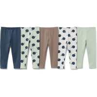 Tchibo - 5 Baby-und-Kleinkind-Leggings - Kinder - Gr. 134/140 - blau von Tchibo