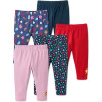 Tchibo - 5 Jersey-Leggings aus Bio-Baumwolle - Baby - Gr. 74/80 - dunkelblau/print von Tchibo