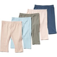Tchibo - 5 Kinder-3/4-Leggings - Baby - Gr. 50/56 - hellblau von Tchibo