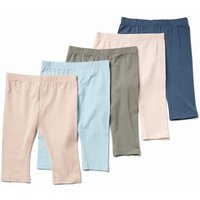 Tchibo - 5 Kinder-3/4-Leggings - Baby - Gr. 74/80 - hellblau Tchibo - 5 Kinder-3/4-Leggings - Baby - Gr. 74/80 - hellblau von Tchibo