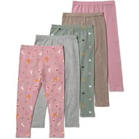 Tchibo - 5 Kinder-Leggings - Baby - Gr. 62/68 - hellbraun von Tchibo