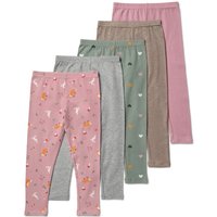 Tchibo - 5 Kinder-Leggings - Baby - Gr. 86/92 - hellbraun von Tchibo