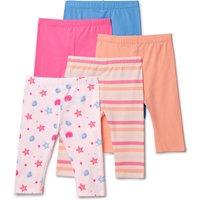 Tchibo - 5 Kinder-Leggings in 3/4-Länge - Baby - Gr. 62/68 - weiß/print von Tchibo