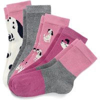 Tchibo - 5 Paar Kinder-Socken - Baby - Gr. 23-26 - dunkelrosa/jacquard von Tchibo