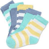 Tchibo - 5 Paar Socken aus Bio-Baumwolle - Baby - Gr. 23-26 - blau/gestreift von Tchibo