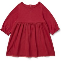 Tchibo - Baby-Jersey-Kleid mit Tüll - Baby - Gr. 62/68 - rot von Tchibo