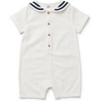 Tchibo - Baby-Matrosen-Strampler - Baby - Gr. 74/80 - dunkelblau/gestreift von Tchibo