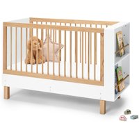 Tchibo - Babybett »Leira« mit integriertem Bücherregal - 135,5x65,8x90cm - braun - Holz / Buchenholz von Tchibo