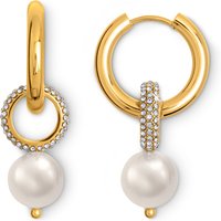 Tchibo - Creolen mit Perle - weiß von Tchibo