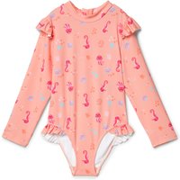 Tchibo - Kinder-Badeanzug mit UV-Schutzfaktor 50+ - Baby - Gr. 74/80 - koralle/print von Tchibo