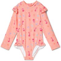 Tchibo - Kinder-Badeanzug mit UV-Schutzfaktor 50+ - Baby - Gr. 86/92 - koralle/print von Tchibo