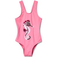 Tchibo - Kinder-Badeanzug mit Wendepailletten - Baby - Gr. 86/92 - pink/print von Tchibo