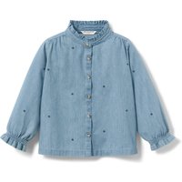 Tchibo - Kinder-Chambray-Bluse - Baby - Gr. 86/92 - blau von Tchibo