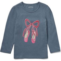Tchibo - Kinder-Langarmshirt mit Puffärmeln - Baby - Gr. 86/92 - blau von Tchibo