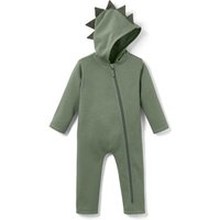 Tchibo - Kinder-Sweat-Overall mit Dino-Applikation - Baby - Gr. 62/68 - dunkelgrün von Tchibo