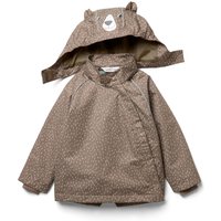 Tchibo - Kinder-Thermo-Regenjacke mit Fleecefutter - Baby - Gr. 86/92 - hellbraun/print von Tchibo