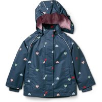 Tchibo - Kinder-Thermo-Regenjacke mit Fleecefutter - Baby - Gr. 86/92 - rosa/print von Tchibo