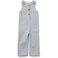 Tchibo - Kinder-Web-Latzhose - Baby - Gr. 98/104 - weiß/gestreift von Tchibo