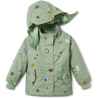 Tchibo - Thermo-Regenjacke mit Monsterprint - Baby - Gr. 74/80 - grün/print von Tchibo