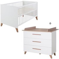 roba »Ole« Kinderzimmerset Bett und Wickelkommode - 76x142x82cm - weiß - Holz / Holz roba »Ole« Kinderzimmerset Bett und Wickelkommode - 76x142x82cm - weiß - Holz / Holz von roba