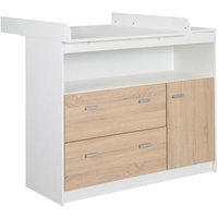 roba Wickelkommode »Gabriella« - 117x75x98,5cm - braun - Holz / Kunststoff von roba