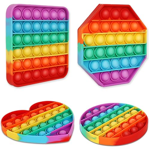 4 Stücke Spielzeug, Hochwertigem Antistress Spielzeug, Quadratisch, Rund, Achteckig und Liebe Form, Stressabbau-Spielzeug, Sensorik Spielzeug, Pressen Von Spielzeug 4 Stücke Spielzeug, Hochwertigem Antistress Spielzeug, Quadratisch, Rund, Achteckig und Liebe Form, Stressabbau-Spielzeug, Sensorik Spielzeug, Pressen Von Spielzeug von Tcnzdy