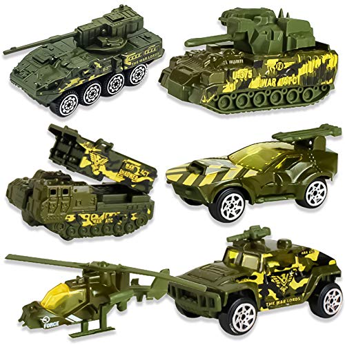 Diecast Feuerwehrfahrzeuge Feuerwehrautos Spielzeug für 3 4 5 6 7 Jahre alte Jungen – 6 Pack Legierung Metall Feuerwehrautos Spielzeug Spielmodelle LKW & Hubschrauber für Kinder von Tcvents