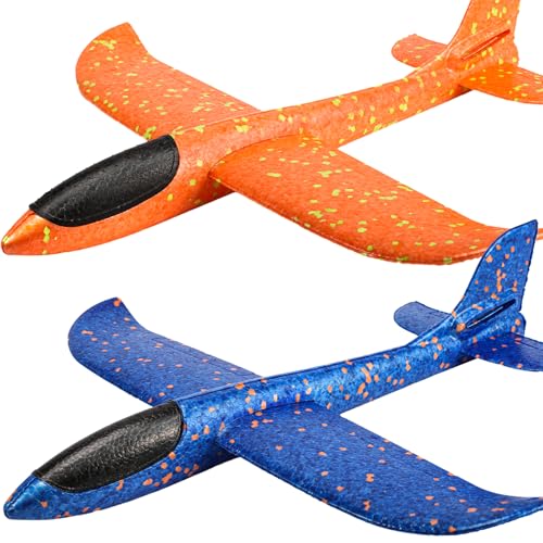 Tczecoo 2 Stück Styroporflieger Kinder, 44cm Große Wurfschaum Flugzeug, 2 Flugmodi Segelflugzeug, Flieger Styropor Flugzeug Styropor für Kinder Jungen Mädchen Outdoor Spielzeug Tczecoo 2 Stück Styroporflieger Kinder, 44cm Große Wurfschaum Flugzeug, 2 Flugmodi Segelflugzeug, Flieger Styropor Flugzeug Styropor für Kinder Jungen Mädchen Outdoor Spielzeug von Tczecoo