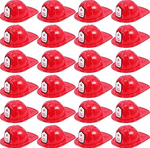 Tczecoo 24 Stück Feuerwehrhelm Kinder, Rot (Rot) von Tczecoo
