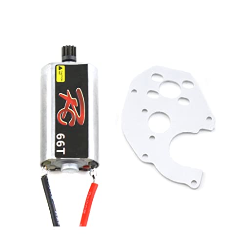 Tdkjfoutr 050 Brushed Motor 66T und Motorhalterung für Axial SCX24 C10 JLU Deadbolt 1/24 RC Crawler Teile, Silber Tdkjfoutr 050 Brushed Motor 66T und Motorhalterung für Axial SCX24 C10 JLU Deadbolt 1/24 RC Crawler Teile, Silber von Tdkjfoutr