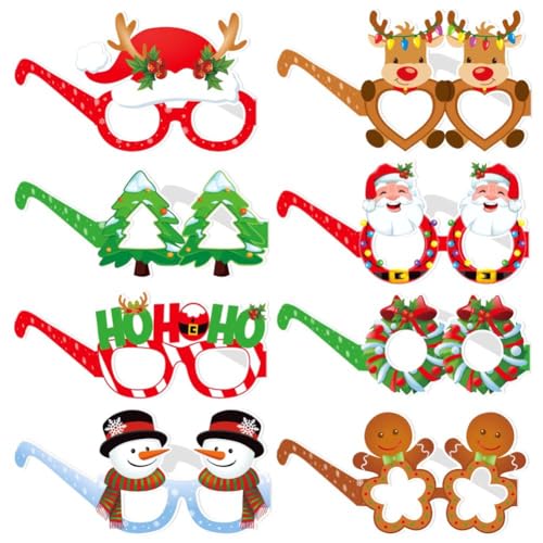 Tdkjfoutr 24 Stück Weihnachtliche Glitzernde Party-Brillengestelle mit Dekorationszubehör Tdkjfoutr 24 Stück Weihnachtliche Glitzernde Party-Brillengestelle mit Dekorationszubehör von Tdkjfoutr