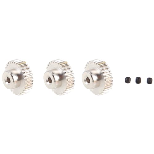 Tdkjfoutr 3 STÜCKE 3,175 mm Welle Metallritzel Motorgetriebe 32DP 48DP 64DP M0.6 M0.8 für 1/10 1/8 RC Auto 3650 3660 Zubehör 29t von Tdkjfoutr