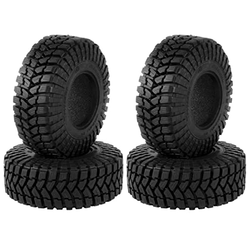 Tdkjfoutr 4 STÜCKE 110 Mm 1,9 Gummireifen Rad Reifen für 1/10 RC Crawler Auto TRX4 D90 Axial SCX10 II III Redcat MST A von Tdkjfoutr