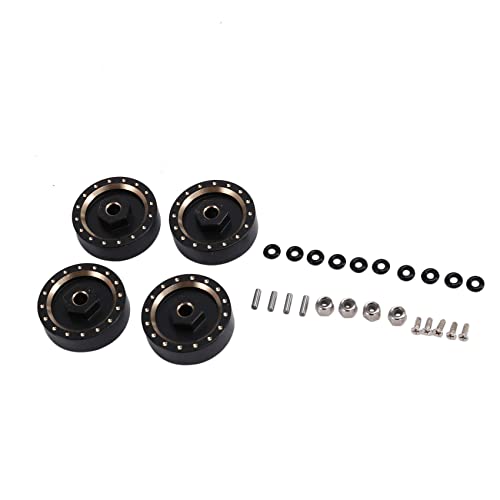 Tdkjfoutr 4 StüCk 38G Messing Rad Gewichte Rad Nabe Sechskant Adapter für Axial SCX24 AXI90081 AXI00002 1/24 RC Crawler Auto Upgrades ZubehöR Teile von Tdkjfoutr