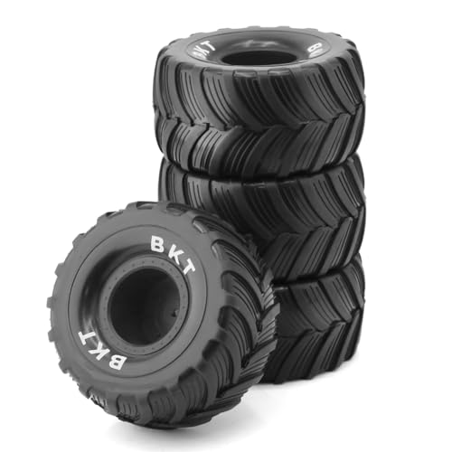 Tdkjfoutr 4 Stück 100 mm 1/10 Reifen Rad 12 mm Sechskant für 1/18 Mini RC Auto Upgrade-Teile, Schwarz von Tdkjfoutr