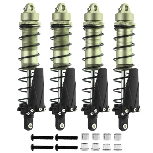 Tdkjfoutr 4PCS Metall 120mm Stoßdämpfer Öldämpfer für 1/10 RC Crawler Auto Axial SCX10 AXI03007 RBX10 D90 TRX4 Teile Zubehör, Grün von Tdkjfoutr