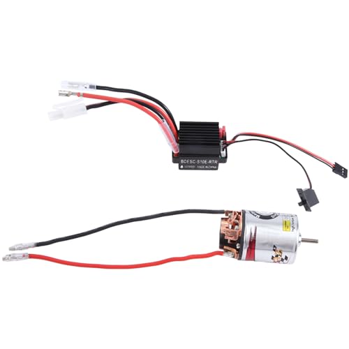 Tdkjfoutr 540 Bürstenmotor 22T & 320A ESC Bürstenmotor-Geschwindigkeitsregler mit 2A BEC für 1/10 RC Off-Road-Rennwagen-Teilezubehör von Tdkjfoutr