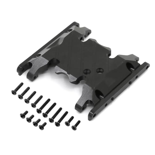 Tdkjfoutr Aluminiumlegierungs-Chassis-Getriebemontage-Getriebehalter für 1/10 RC-Auto Axial SCX10 II 90046 AXI90075 Schwarz von Tdkjfoutr