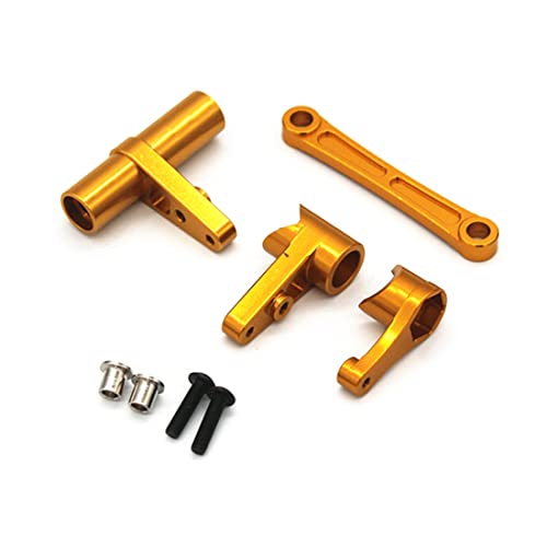 Tdkjfoutr Lenkungskomponenten Aus Metall für 104009 12402-A RC Car Upgrades Teile ZubehöR,Gelb von Tdkjfoutr