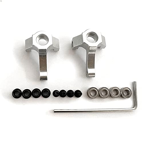 Tdkjfoutr Metall-Lenkblock Vorne für HBX 2098B 1/24 RC Car Upgrades Teile ZubehöR,Silber von Tdkjfoutr