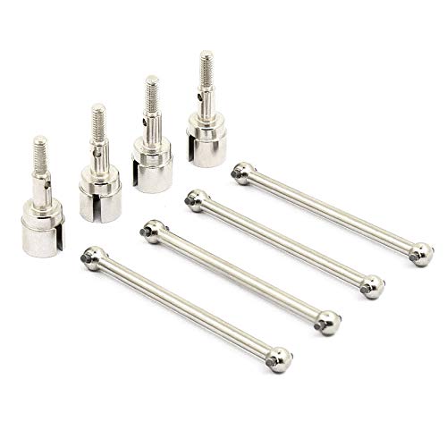 Tdkjfoutr Metall Universell Gelenk Antrieb Welle CVD 02003 02033 102015 für 94122 94102 94123 94103 RC Auto Upgrade Teile, Silber von Tdkjfoutr
