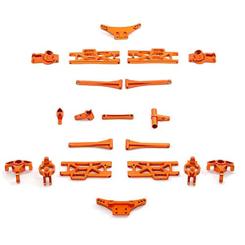 Tdkjfoutr Metall Upgrade ZubehöR Kit Lenkung Becher Schwingen Arm Set für 104009 12402-A 12401 12404 12409 RC Auto Teile,2 von Tdkjfoutr