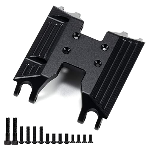 Tdkjfoutr Metallchassis Unterfahrschutz Mittelgetriebe Getriebehalterung für Axial UTB18 Capra 1/18 RC Crawler Autoteile, Schwarz von Tdkjfoutr