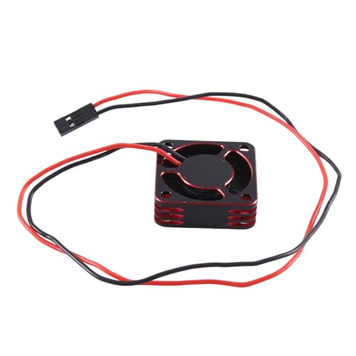 Tdkjfoutr Metallgehäuse-ESC-Motor, 25-Mm-Lüfter, Hochgeschwindigkeits-Wärmeableitungslüfterkühler für RC-Car-, Rot von Tdkjfoutr