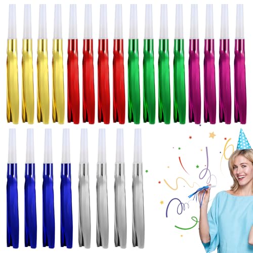 24 Stück Party Krachmacher, Partytröten, Musikalische Blowouts, Erwachsene Kinder Party Horn Gebläse, Partyzubehör Für Geburtstag, Sportveranstaltungen, Neujahr, Weihnachten von Teaaha