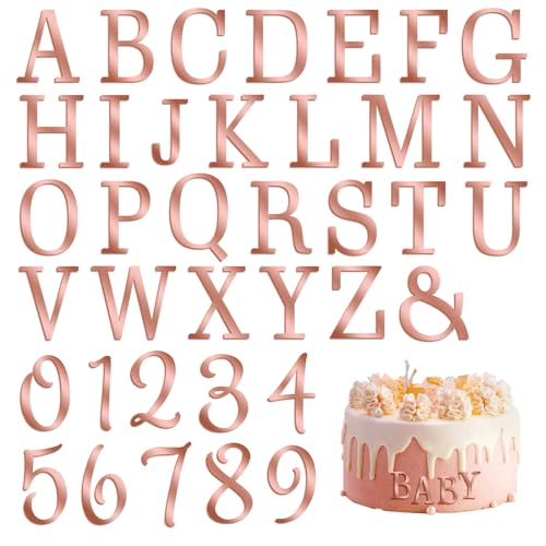 37 Stücke Rose Gold Acrylic Cake Topper Name, Cake Topper Name Tortendeko Buchstaben Rose Gold Deko Für Torte Deko Zahlen 0-9&A-Z Großbuchstaben Set Kuchen Deko Für Geburtstag Hochzeit Jubiläum Party 37 Stücke Rose Gold Acrylic Cake Topper Name, Cake Topper Name Tortendeko Buchstaben Rose Gold Deko Für Torte Deko Zahlen 0-9&A-Z Großbuchstaben Set Kuchen Deko Für Geburtstag Hochzeit Jubiläum Party von Teaaha