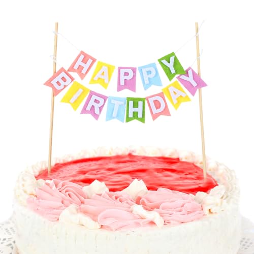 Regenbogen Tortendeko Set, Happy Birthday Kuchen Topper, Bunte Banner Dekoration Für Kindergeburtstag, Mädchen Jungen Party Regenbogen Tortendeko Set, Happy Birthday Kuchen Topper, Bunte Banner Dekoration Für Kindergeburtstag, Mädchen Jungen Party von Teaaha